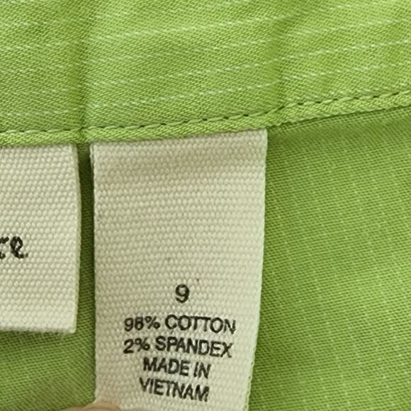 Z UNIVERSE CAPRI PANTS SIZE 9 JUNIOR LIME GREEN WIDE LEG - Picture 6 of 6